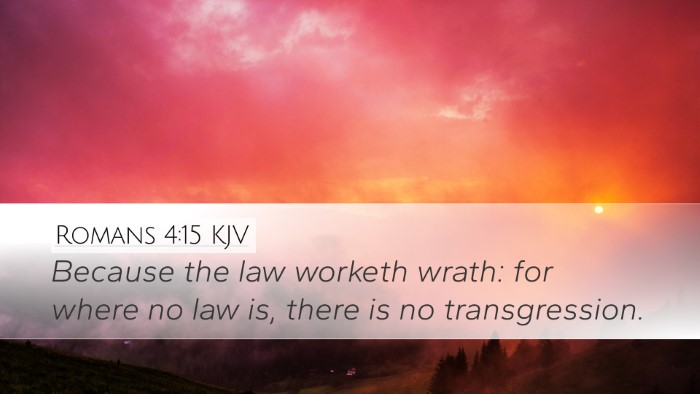 Romans 4:15 KJV Bible Verse Image