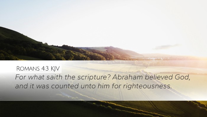 Romans 4:3 KJV Bible Verse Image