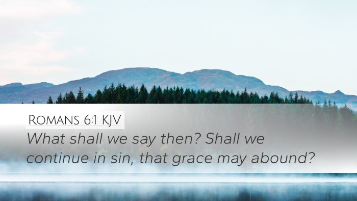 Romans 6:1 KJV Bible Verse Image