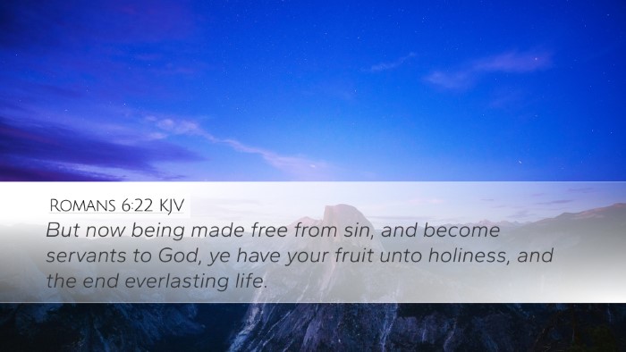 Romans 6:22 KJV Bible Verse Image