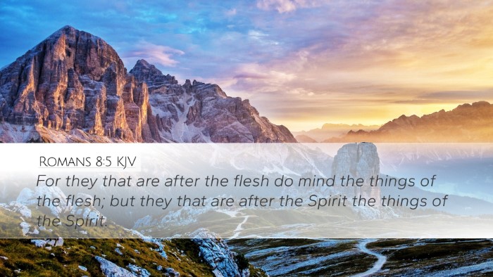 Romans 8:5 KJV Bible Verse Image