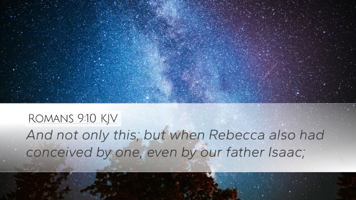 Romans 9:10 KJV Bible Verse Image