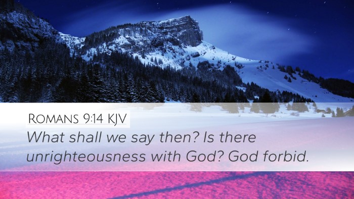 Romans 9:14 KJV Bible Verse Image