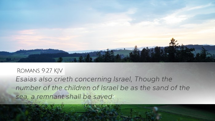 Romans 9:27 KJV Bible Verse Image