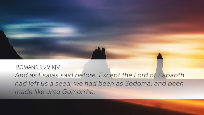 Romans 9:29 KJV Bible Verse Image