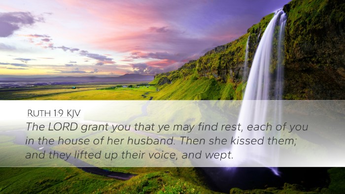 Ruth 1:9 KJV Bible Verse Image
