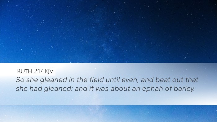 Ruth 2:17 KJV Bible Verse Image