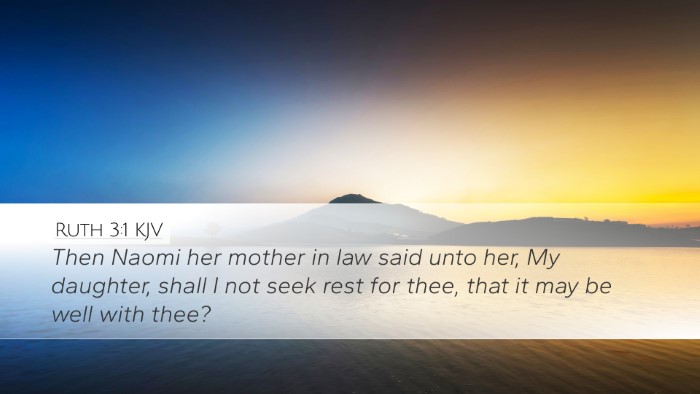 Ruth 3:1 KJV Desktop Wallpaper - Then Naomi her mother in law said unto her, My - Desktop Bible Verse Wallpaper