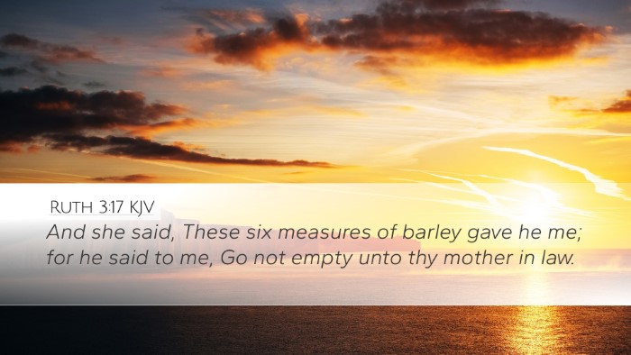 Ruth 3:17 KJV Desktop Wallpaper - And she said, These six measures of barley gave - Desktop Bible Verse Wallpaper