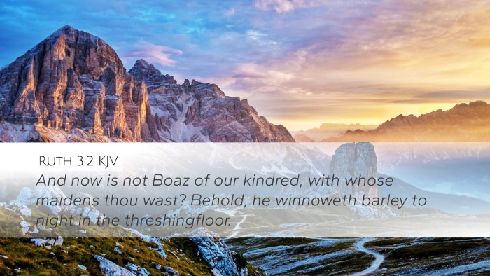 Ruth 3:2 KJV Bible Verse Image