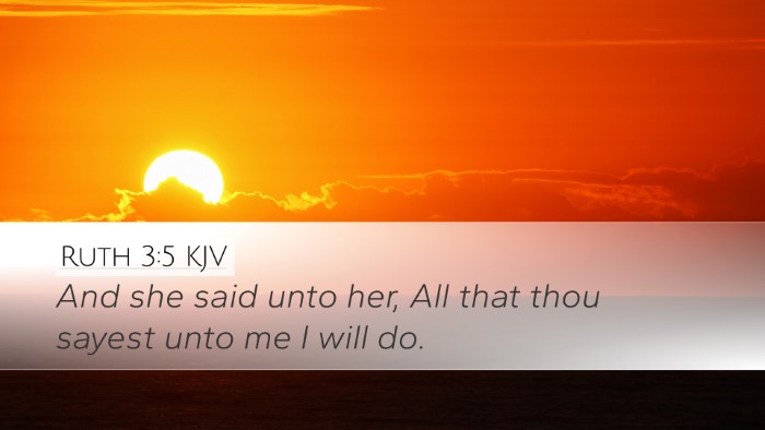 Ruth 3:5 KJV Desktop Wallpaper - And she said unto her, All that thou sayest unto - Desktop Bible Verse Wallpaper