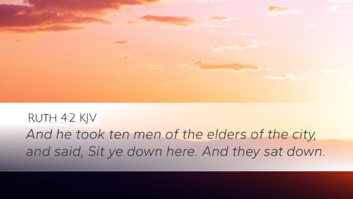 Ruth 4:2 KJV Bible Verse Image
