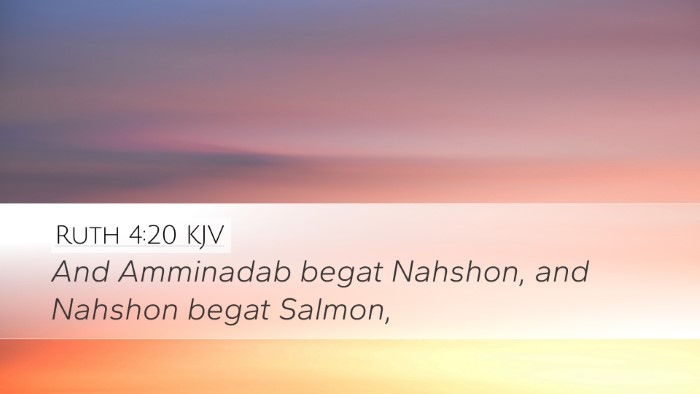 Ruth 4:20 KJV Bible Verse Image