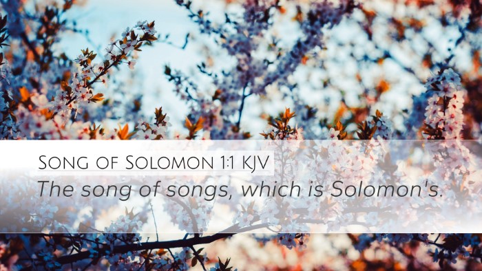 Song of Solomon 1:1 KJV Bible Verse Image