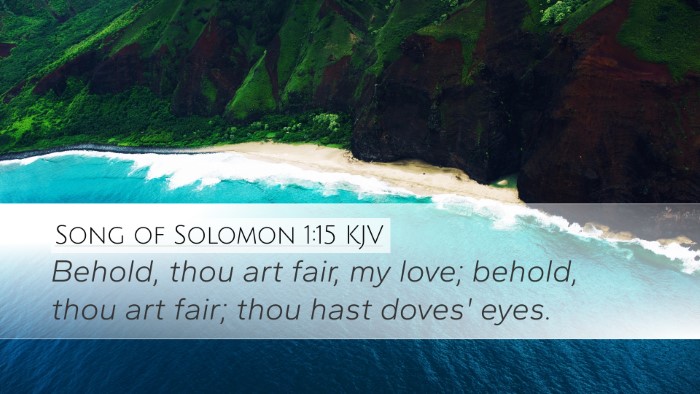 Song of Solomon 1:15 KJV Bible Verse Image