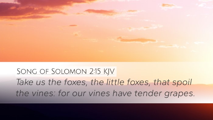 Song of Solomon 2:15 KJV Bible Verse Image