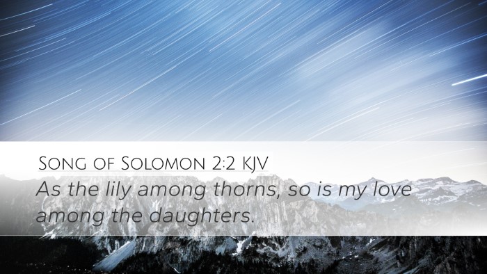 Song of Solomon 2:2 KJV Bible Verse Image