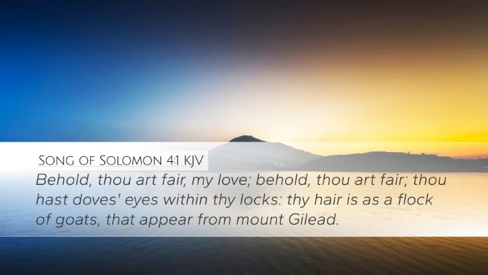 Song of Solomon 4:1 KJV Bible Verse Image
