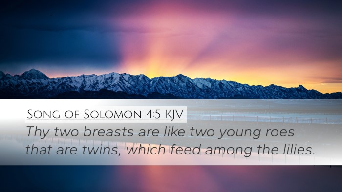 Song of Solomon 4:5 KJV Bible Verse Image