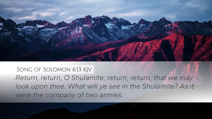 Song of Solomon 6:13 KJV Bible Verse Image
