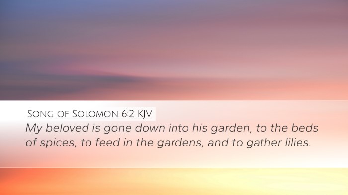 Song of Solomon 6:2 KJV Bible Verse Image