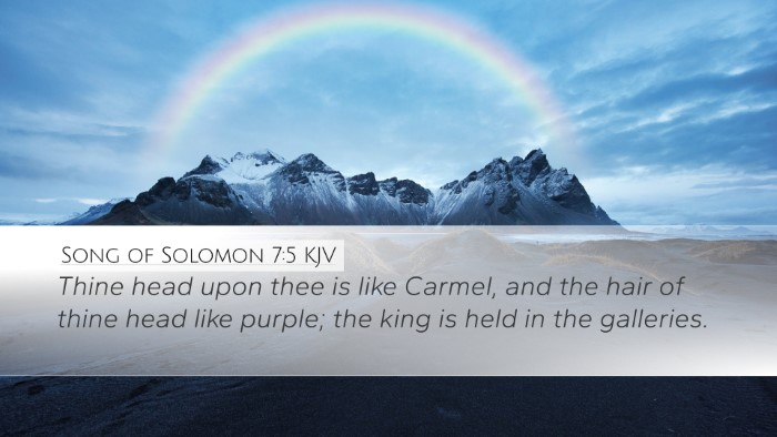 Song of Solomon 7:5 KJV Bible Verse Image