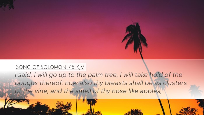 Song of Solomon 7:8 KJV Bible Verse Image