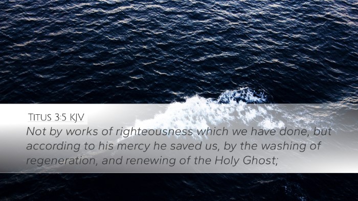 Titus 3:5 KJV Bible Verse Image