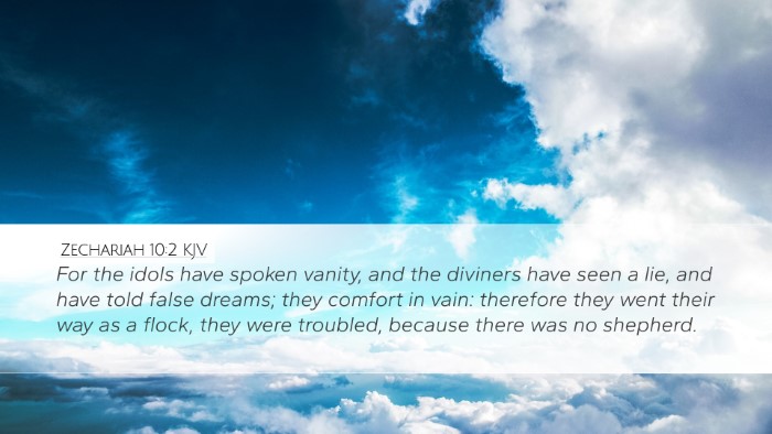 Zechariah 10:2 KJV Bible Verse Image
