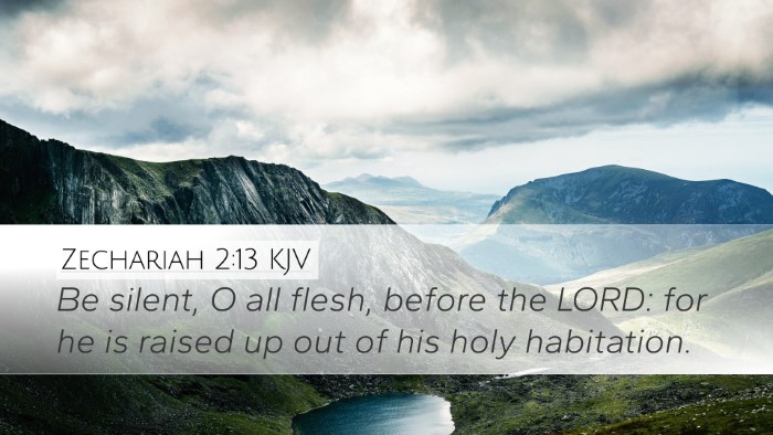 Zechariah 2:13 KJV Bible Verse Image