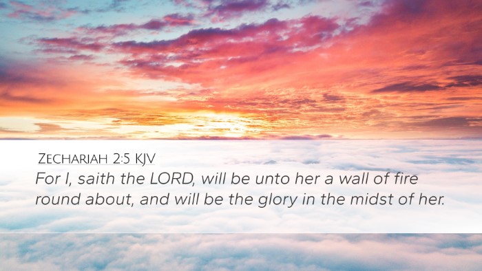 Zechariah 2:5 KJV Bible Verse Image