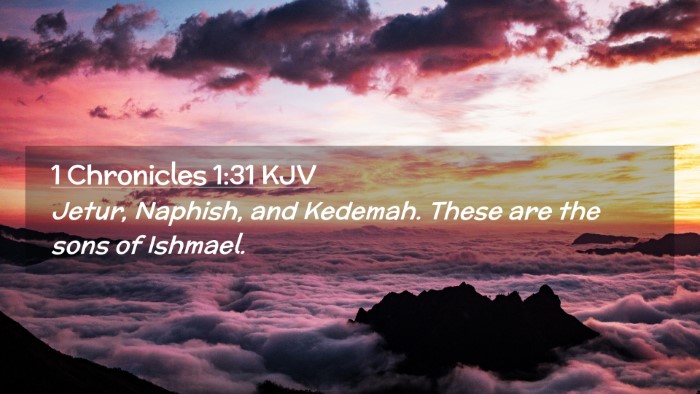 Picture 02 - 1 Chronicles 1:31 KJV Desktop Wallpaper - Jetur, Naphish, and Kedemah. These are the sons - Desktop Bible Verse Wallpaper