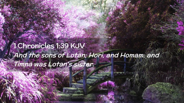 Picture 02 - 1 Chronicles 1:39 KJV Desktop Wallpaper - And the sons of Lotan; Hori, and Homam: and Timna - Desktop Bible Verse Wallpaper