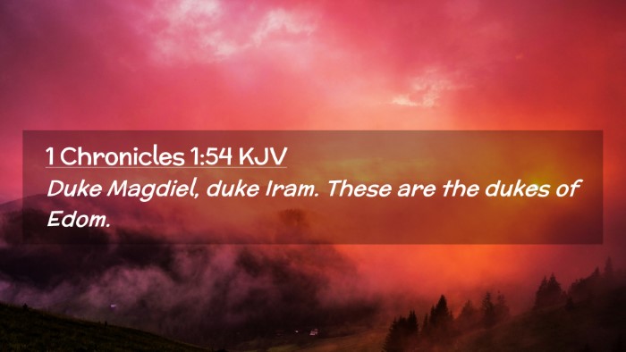 Picture 02 - 1 Chronicles 1:54 KJV Desktop Wallpaper - Duke Magdiel, duke Iram. These are the dukes of - Desktop Bible Verse Wallpaper