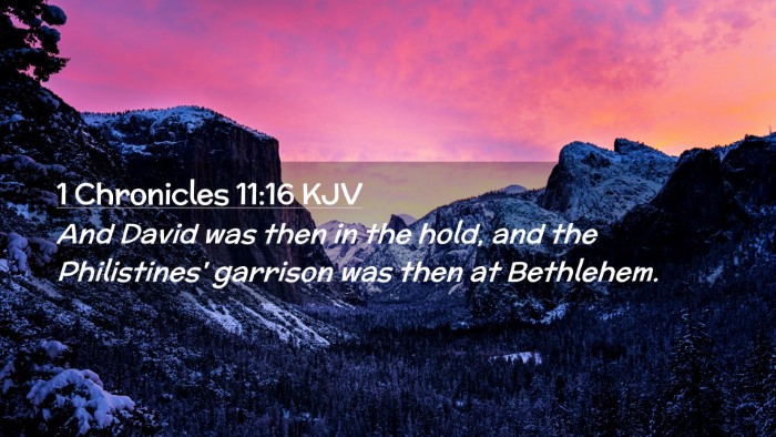 Picture 02 - 1 Chronicles 11:16 KJV Desktop Wallpaper - And David was then in the hold, and the - Desktop Bible Verse Wallpaper