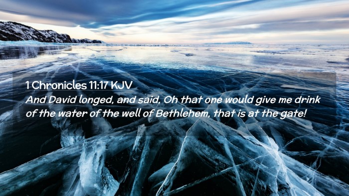 Picture 02 - 1 Chronicles 11:17 KJV Desktop Wallpaper - And David longed, and said, Oh that one would - Desktop Bible Verse Wallpaper