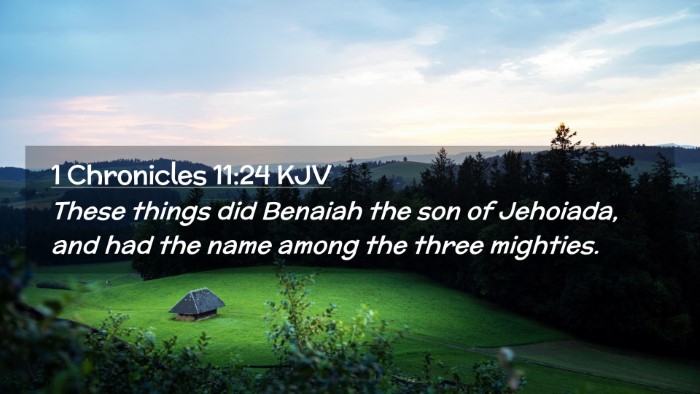 Picture 02 - 1 Chronicles 11:24 KJV Desktop Wallpaper - These things did Benaiah the son of Jehoiada, and - Desktop Bible Verse Wallpaper