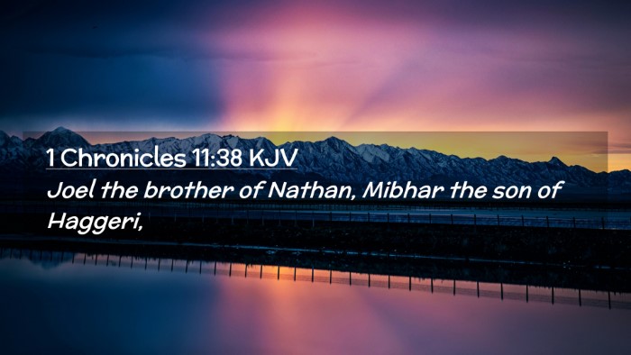 Picture 02 - 1 Chronicles 11:38 KJV Desktop Wallpaper - Joel the brother of Nathan, Mibhar the son of - Desktop Bible Verse Wallpaper