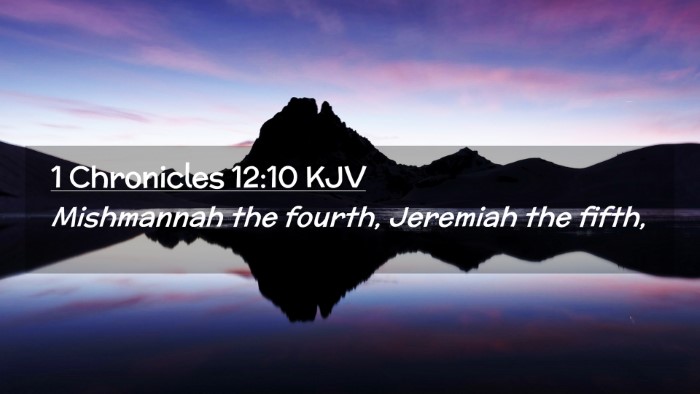 Picture 02 - 1 Chronicles 12:10 KJV Desktop Wallpaper - Mishmannah the fourth, Jeremiah the - Desktop Bible Verse Wallpaper