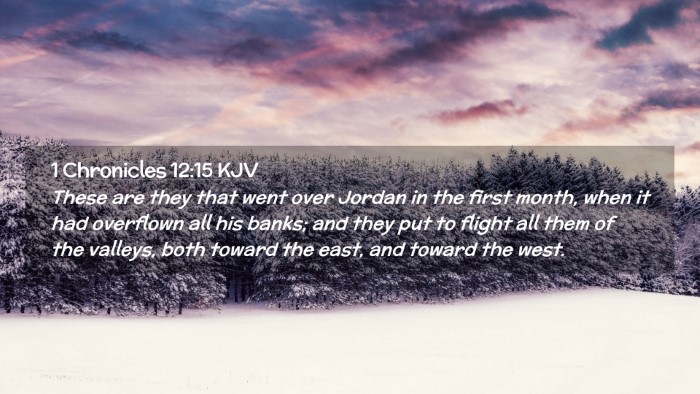 Picture 02 - 1 Chronicles 12:15 KJV Desktop Wallpaper - These are they that went over Jordan in the first - Desktop Bible Verse Wallpaper