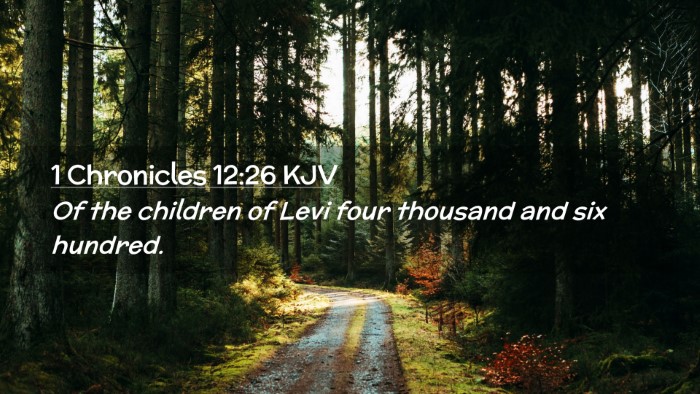 Picture 02 - 1 Chronicles 12:26 KJV Desktop Wallpaper - Of the children of Levi four thousand and six - Desktop Bible Verse Wallpaper