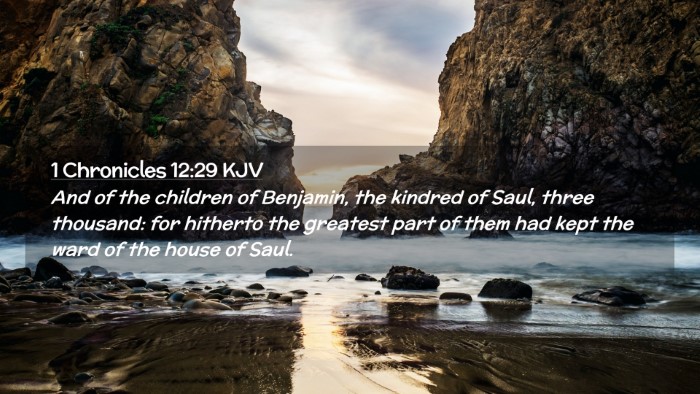 Picture 02 - 1 Chronicles 12:29 KJV Desktop Wallpaper - And of the children of Benjamin, the kindred of - Desktop Bible Verse Wallpaper