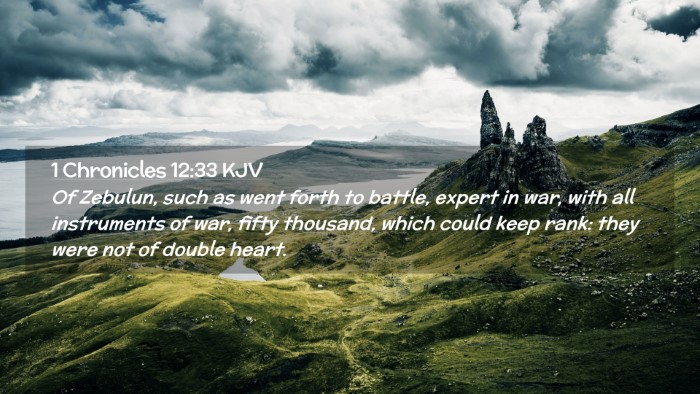 Picture 02 - 1 Chronicles 12:33 KJV Desktop Wallpaper - Of Zebulun, such as went forth to battle, expert - Desktop Bible Verse Wallpaper