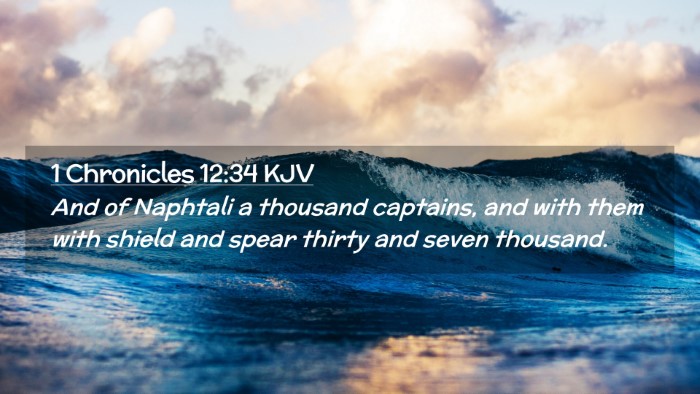 Picture 02 - 1 Chronicles 12:34 KJV Desktop Wallpaper - And of Naphtali a thousand captains, and with - Desktop Bible Verse Wallpaper