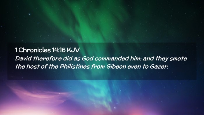 Picture 02 - 1 Chronicles 14:16 KJV Desktop Wallpaper - David therefore did as God commanded him: and - Desktop Bible Verse Wallpaper