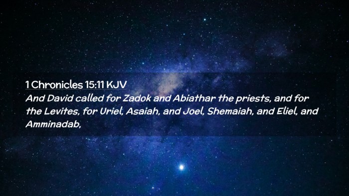 Picture 02 - 1 Chronicles 15:11 KJV Desktop Wallpaper - And David called for Zadok and Abiathar the - Desktop Bible Verse Wallpaper