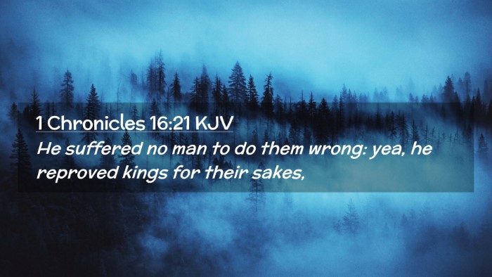 Picture 02 - 1 Chronicles 16:21 KJV Desktop Wallpaper - He suffered no man to do them wrong: yea, he - Desktop Bible Verse Wallpaper