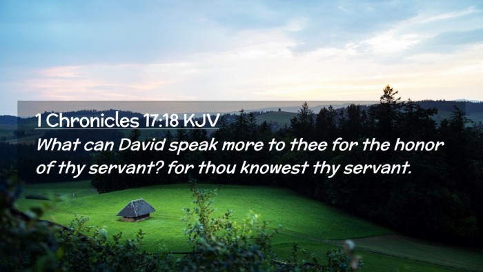 Picture 02 - 1 Chronicles 17:18 KJV Desktop Wallpaper - What can David speak more to thee for the honor - Desktop Bible Verse Wallpaper