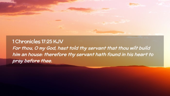 Picture 02 - 1 Chronicles 17:25 KJV Desktop Wallpaper - For thou, O my God, hast told thy servant that - Desktop Bible Verse Wallpaper