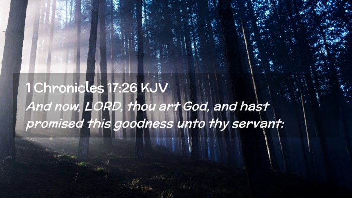 Picture 02 - 1 Chronicles 17:26 KJV Desktop Wallpaper - And now, LORD, thou art God, and hast promised - Desktop Bible Verse Wallpaper